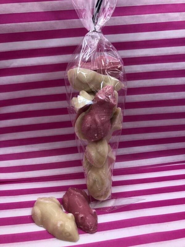 Cone of 11 Mice Pink & White